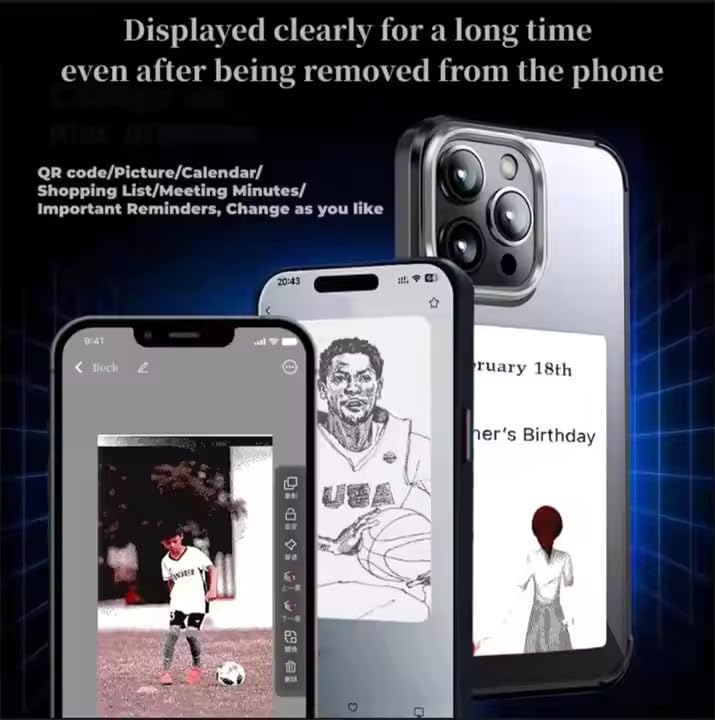 NFC Enabled - Smart DIY Magic iPhone Cover E Ink Technology