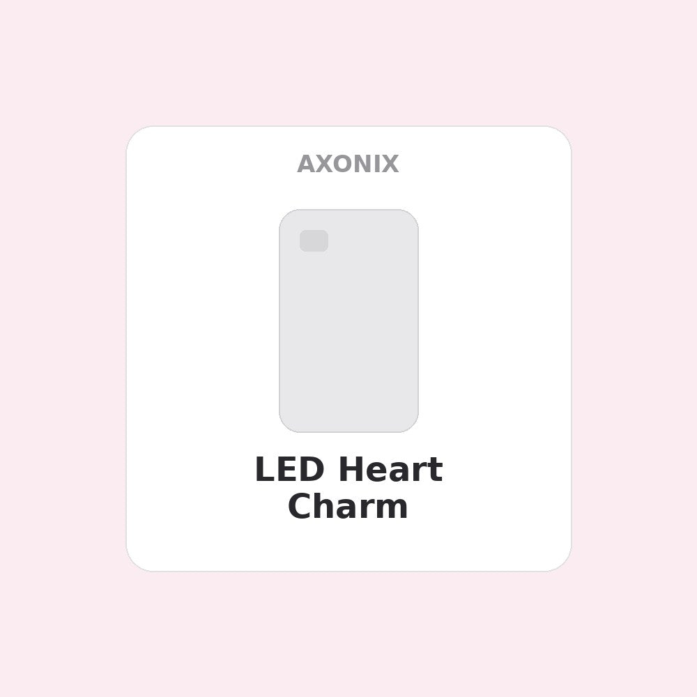 LED Heart Bag Charm
